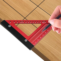Durable Aluminum Alloy Wood Angle Ruler for Precision Measurements - 19x103 cm, Red, Eco-Friendly Packaging