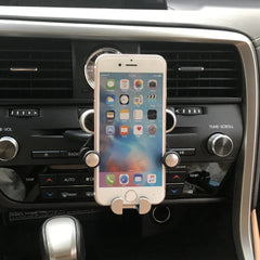 Universal CD Slot Gravity Car Holder - Premium ABS, One-Hand Operation, Super Strong, Silver, Fits All Mobile Phones