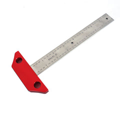 8" T Square Ruler - Durable, Accurate, Dual-Scale Measuring Tool for Woodworking Projects, Compact & Portable