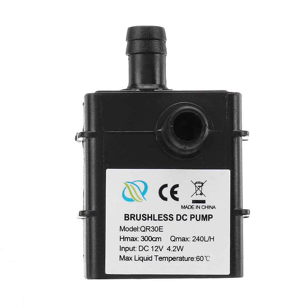 Ultra-quiet Mini Brushless Pump DC 12V 4.2W 240L/H Flow Rate Submersible Water Pumps