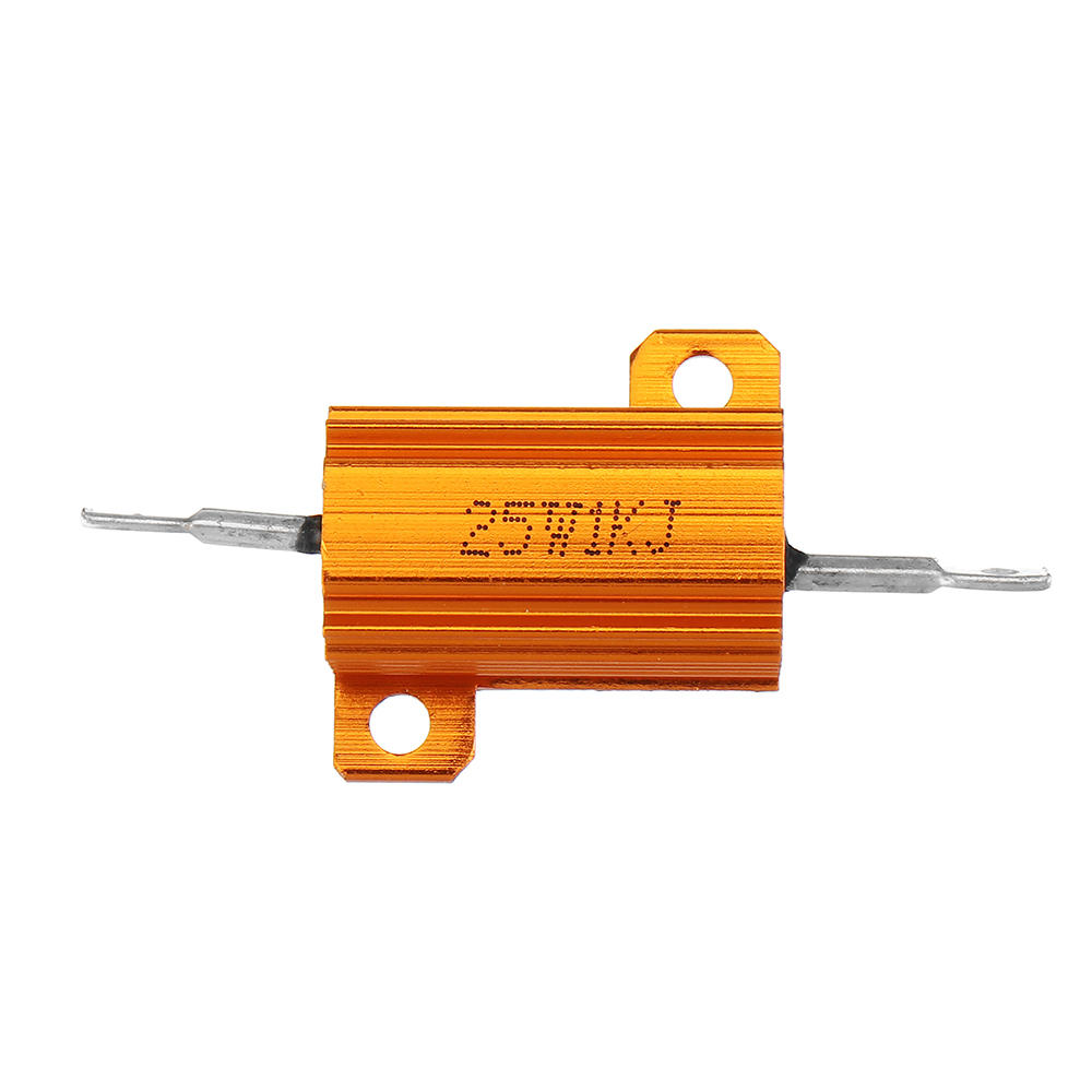 RX24 25W 1KR 1KRJ Metal Aluminum Case High Power Resistor Golden Metal Shell Case Heatsink Resistance Resistor