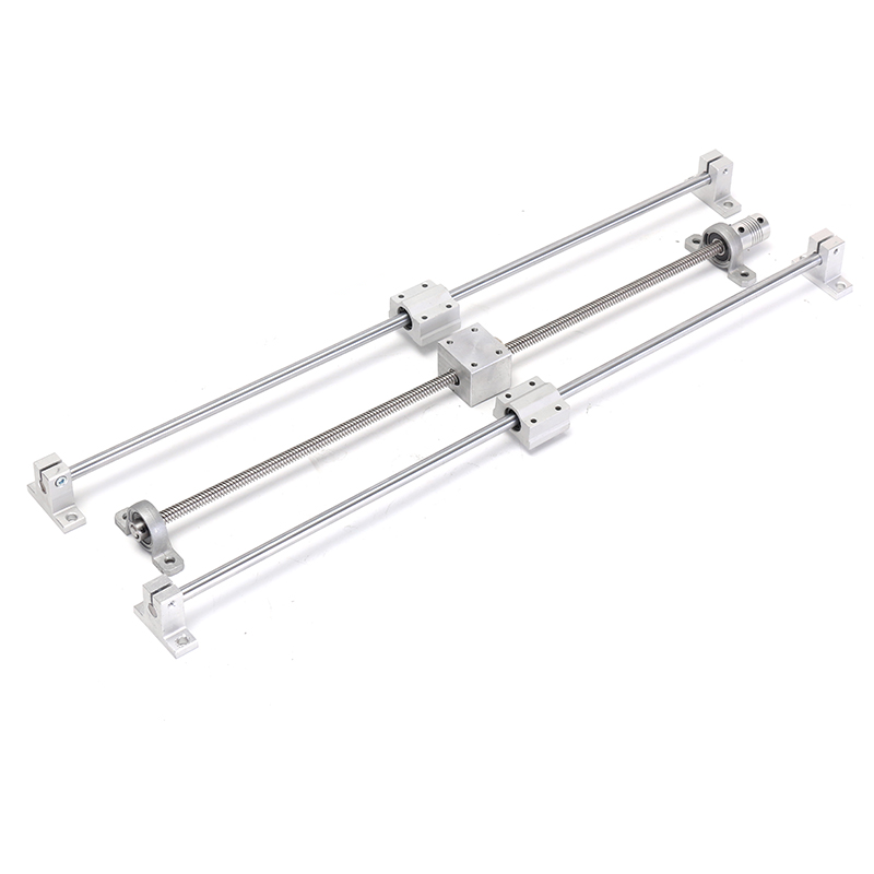 13pcs 500mm CNC Parts Optical Axis Guide Bearing Housings Aluminum Rail Shaft Support Screws Set