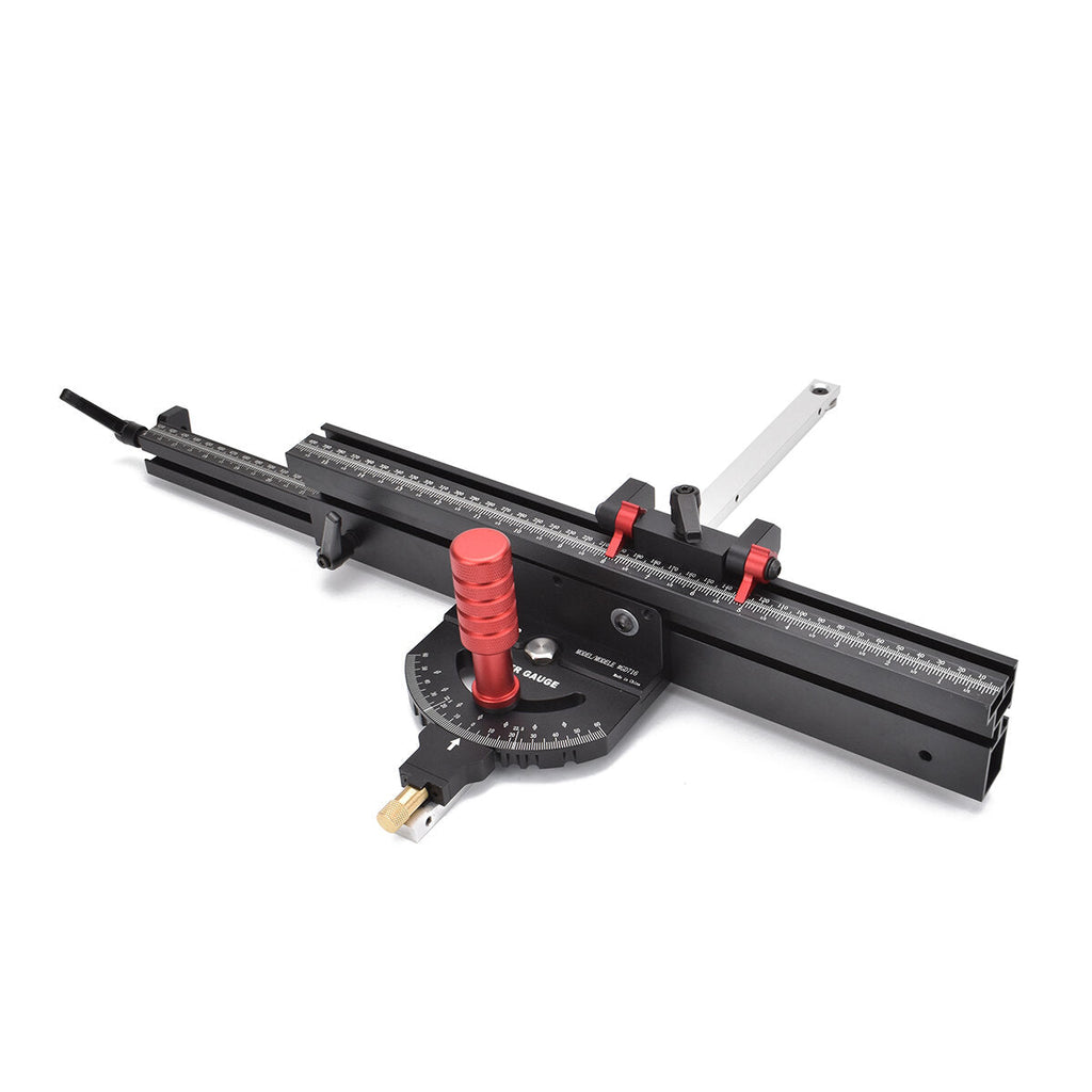 Aluminum Alloy Miter Gauge with Extended Fence for Table Saw - 0-60° Precision Angle Setting, Durable & Convenient