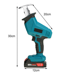 88VF Electric Reciprocating Saw Variable Speed Metal Wood Cutting Tool W/ 4pcs Blades & Plastic Case