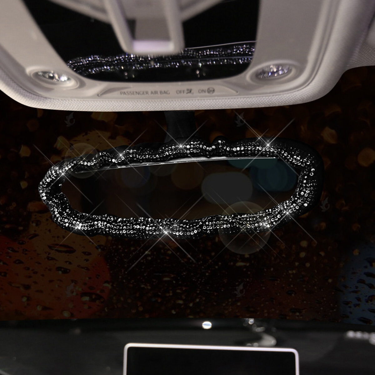 Universal Steering Wheel Cover Sparkle Luxury Bling Bling Rhinestone Diamond Car Accessories Decor