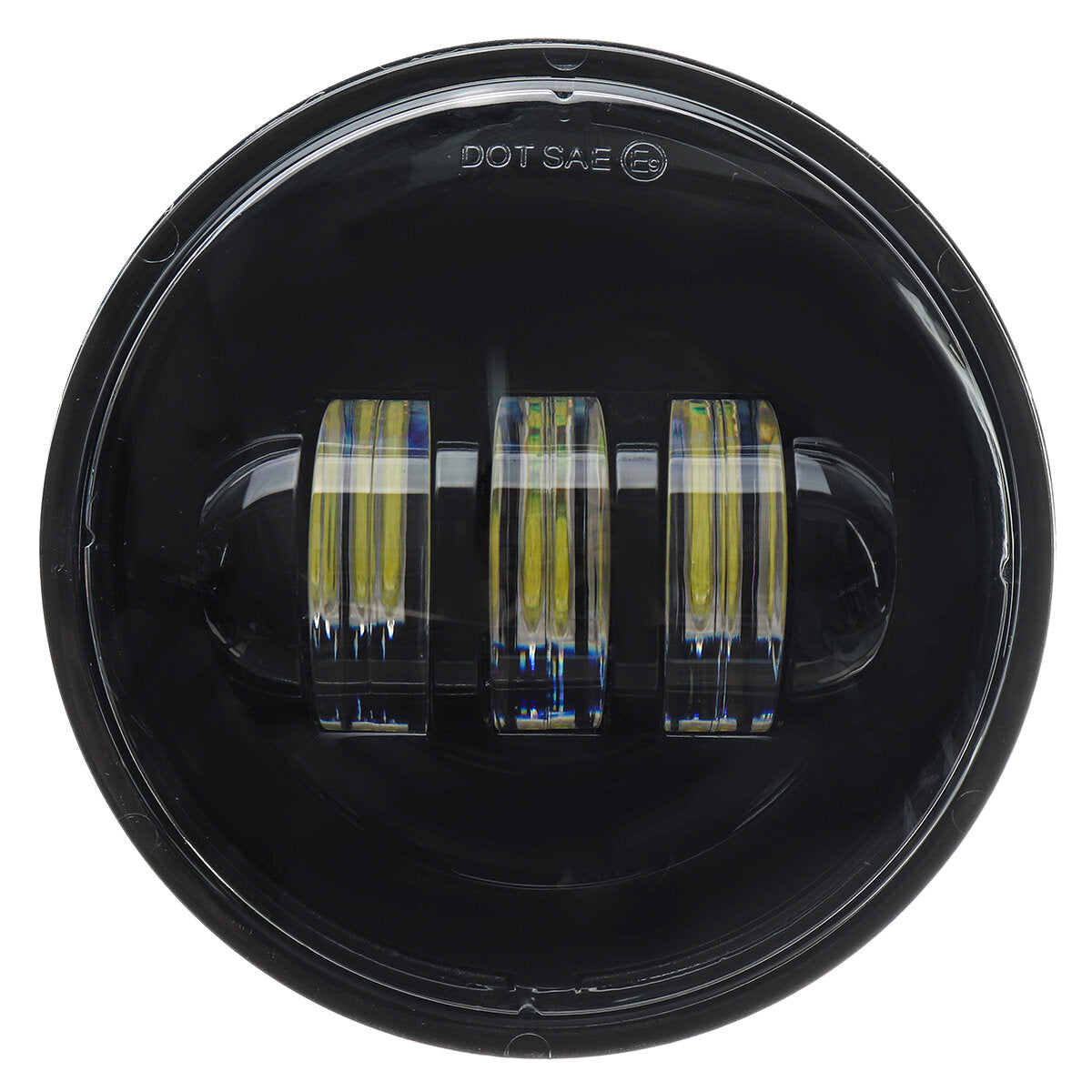 Black No Aperture 7" Motorcycle LED Headlight + 4.5" Auxiliary Light Motorcycle Accessories