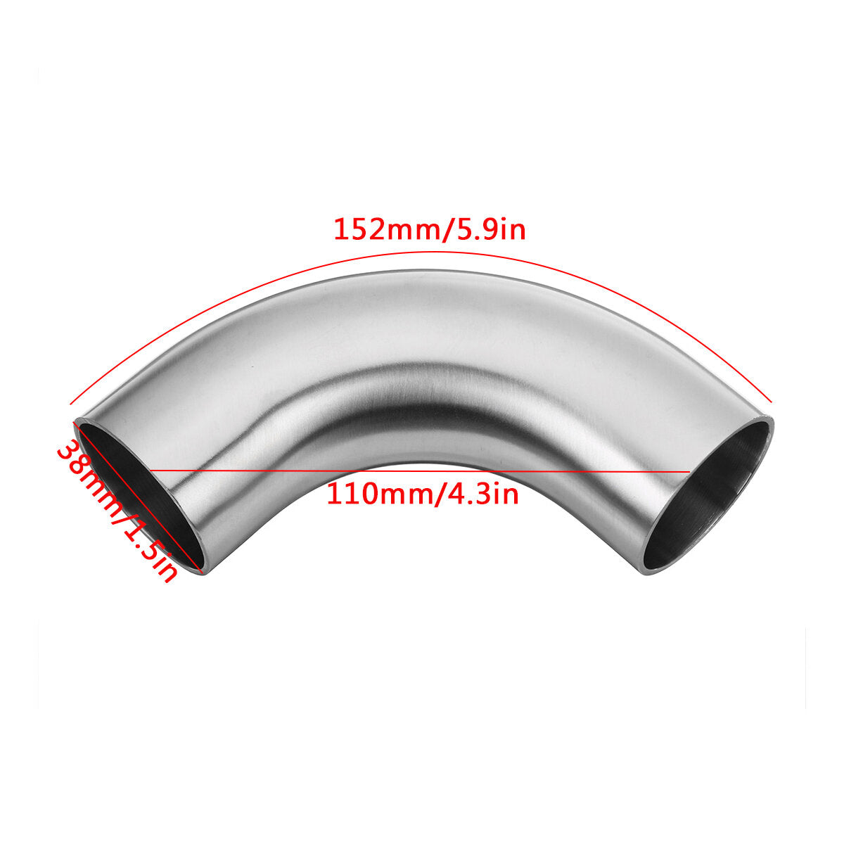 OD 90 Degree Exhaust Pipe Bends Tube Elbows Stainless Steel