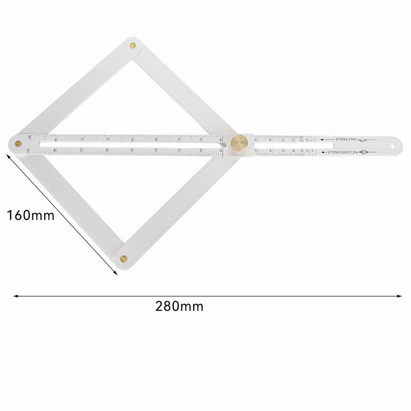 360° Multi-function Diagonal Ruler Protractor Thickened Doors And Windows Trimming