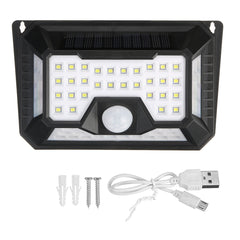 66 LED Outdoor Light Solar Powered Motion Sensor Waterproof Garden Wall Lamp