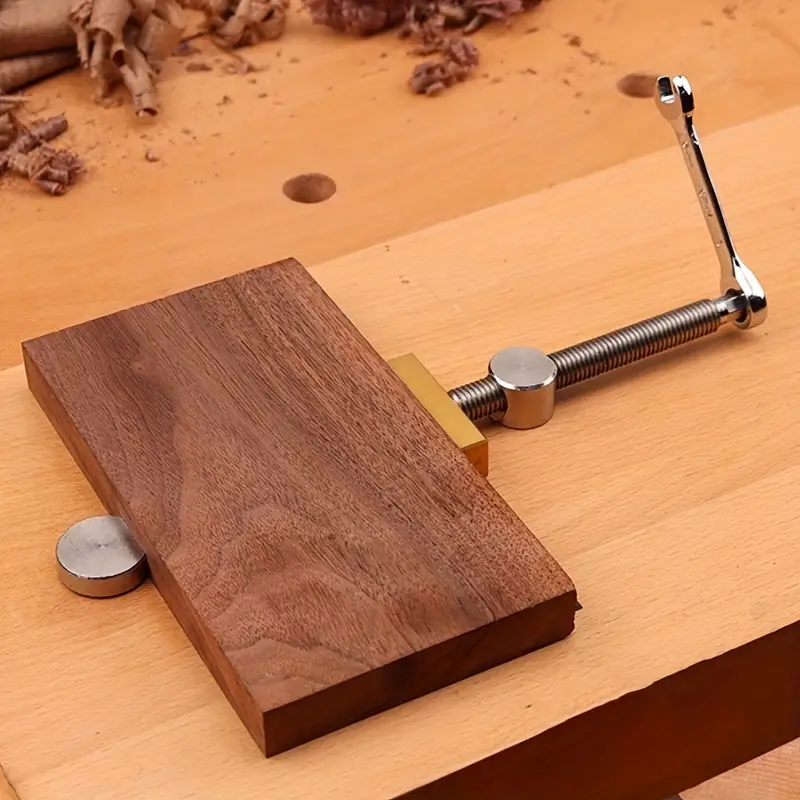 Premium Brass & Stainless Steel Woodworking Vise, 120mm Clamping, 19/20mm Diameter, Extended Design, Lock-Tight Mechanism