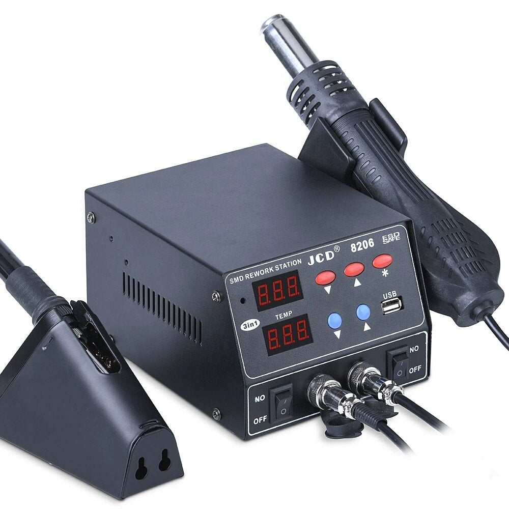 800W SMD 3 In 1 Soldering Station LED Digital Welding Rework Station