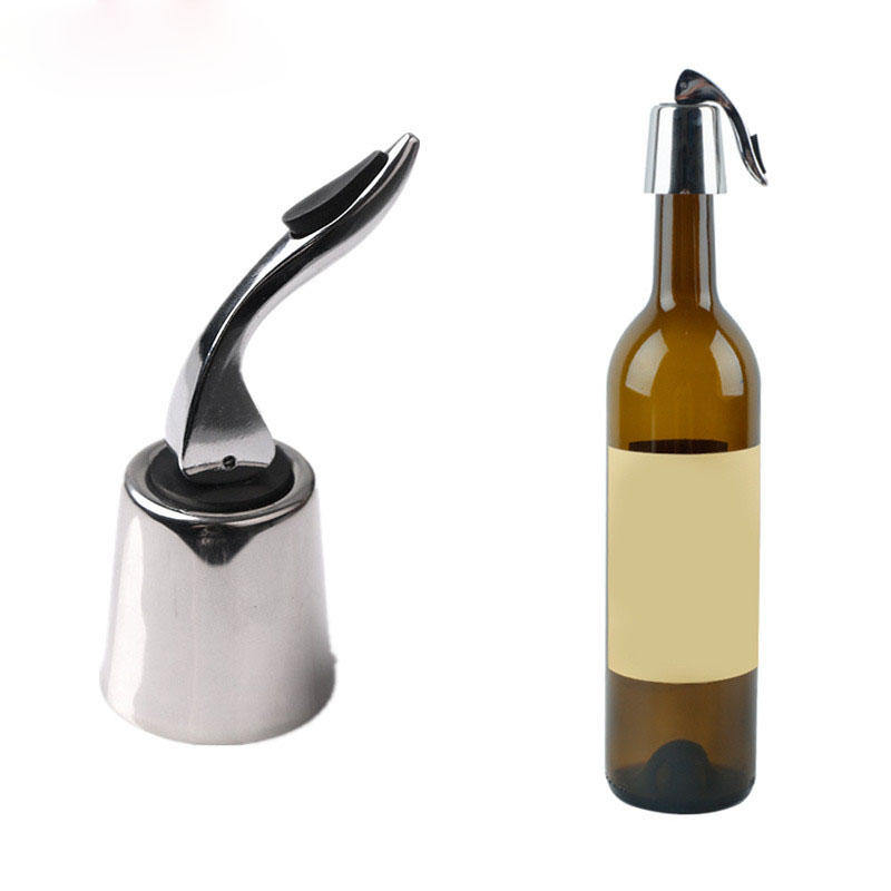 1pc Wine Vacuum Bottle Stopper Stainless Steel Home Bar Wine Collection Red Wine Cha