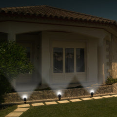 LED Outdoor Spotlights Waterproof US UK Plug Landscape Lighting For Path Lawn Warm White Garden Decoration Lighting
