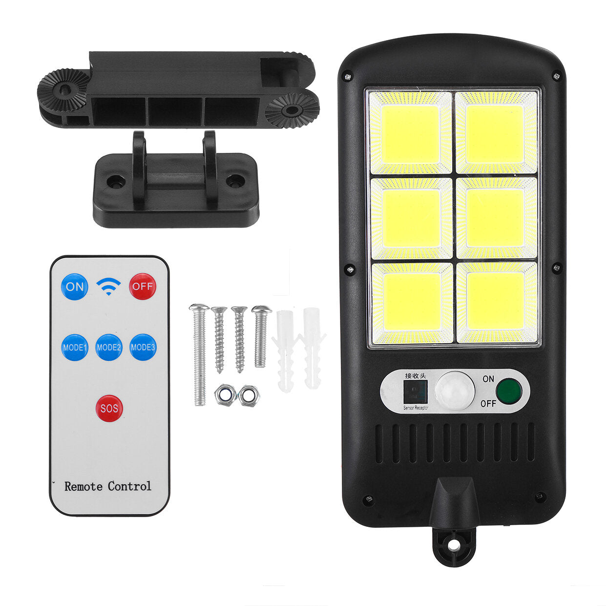 Waterproof LED COB Solar Street Light PIR Motion Sensor Wall Lamp Outdoor Remote