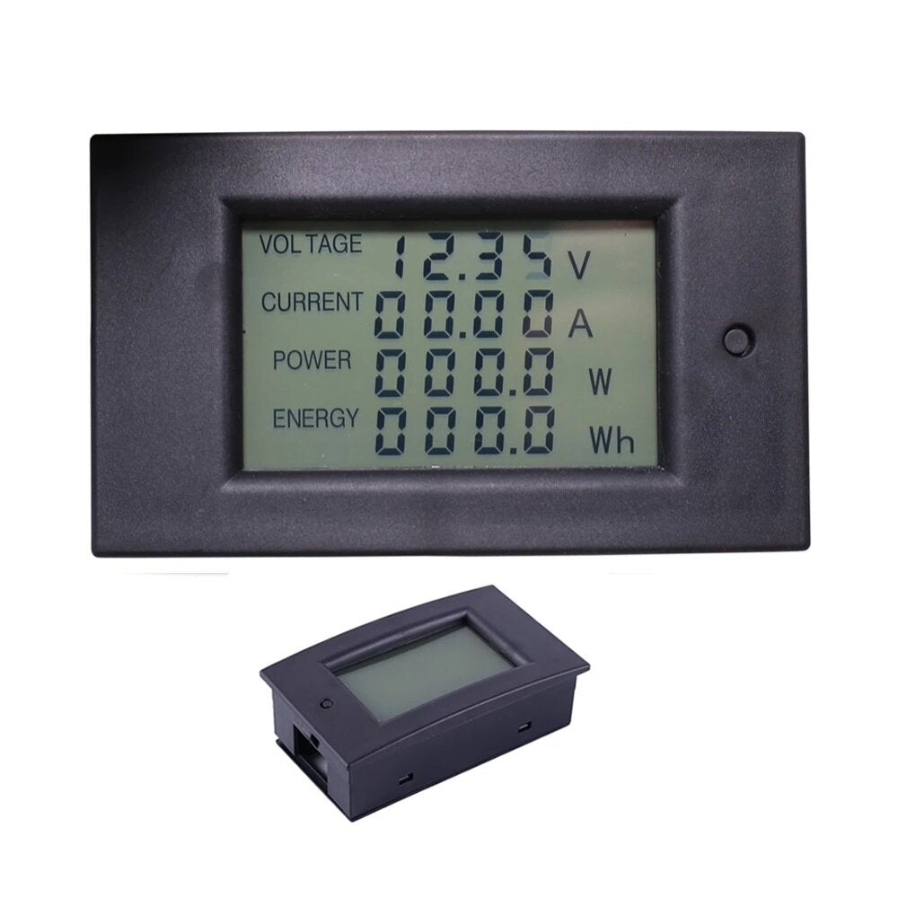 Voltmeter Ammeter 100V 50A Power Meter Electric Energy Meter Voltage Alarm with Shunt LCD Display Screen Circuit Monitor