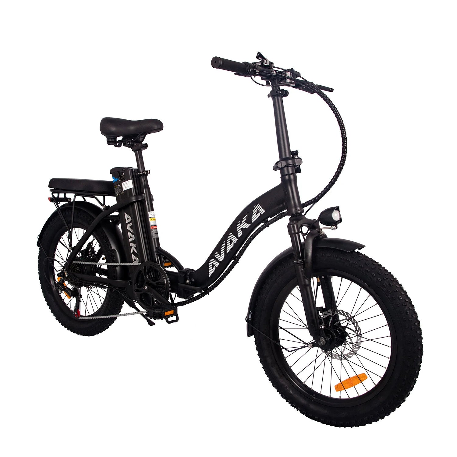 18.2Ah 48V 500W Recommended Top Speed 25KM/H Electric Bicycle Max Speed 32Km/h 20*3.0 Fat Tire 70-80km Mileage Range Max Load 120kg