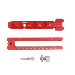 Adjustable Red Woodworking Compass - Multi-functional Tool for Circles, Measuring, and Marking - Durable Aluminum Alloy