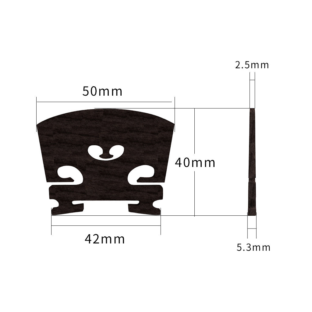 1PC Master Ebony Violin Bridge 4/4 3/4 1/2 1/4 1/8 Size Violin Bridge Musical Instrument