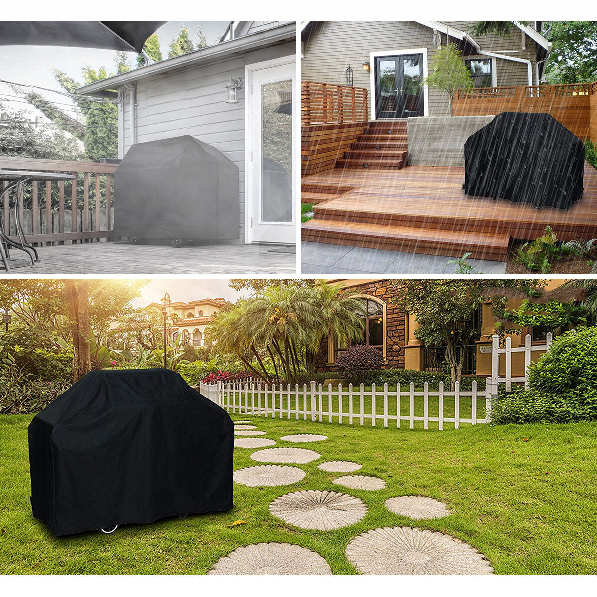 Waterproof BBQ Grill Barbeque Cover Outdoor Rainproof Grill Barbacoa Anti Dust Protector For Gas Charcoal Electric Barbe