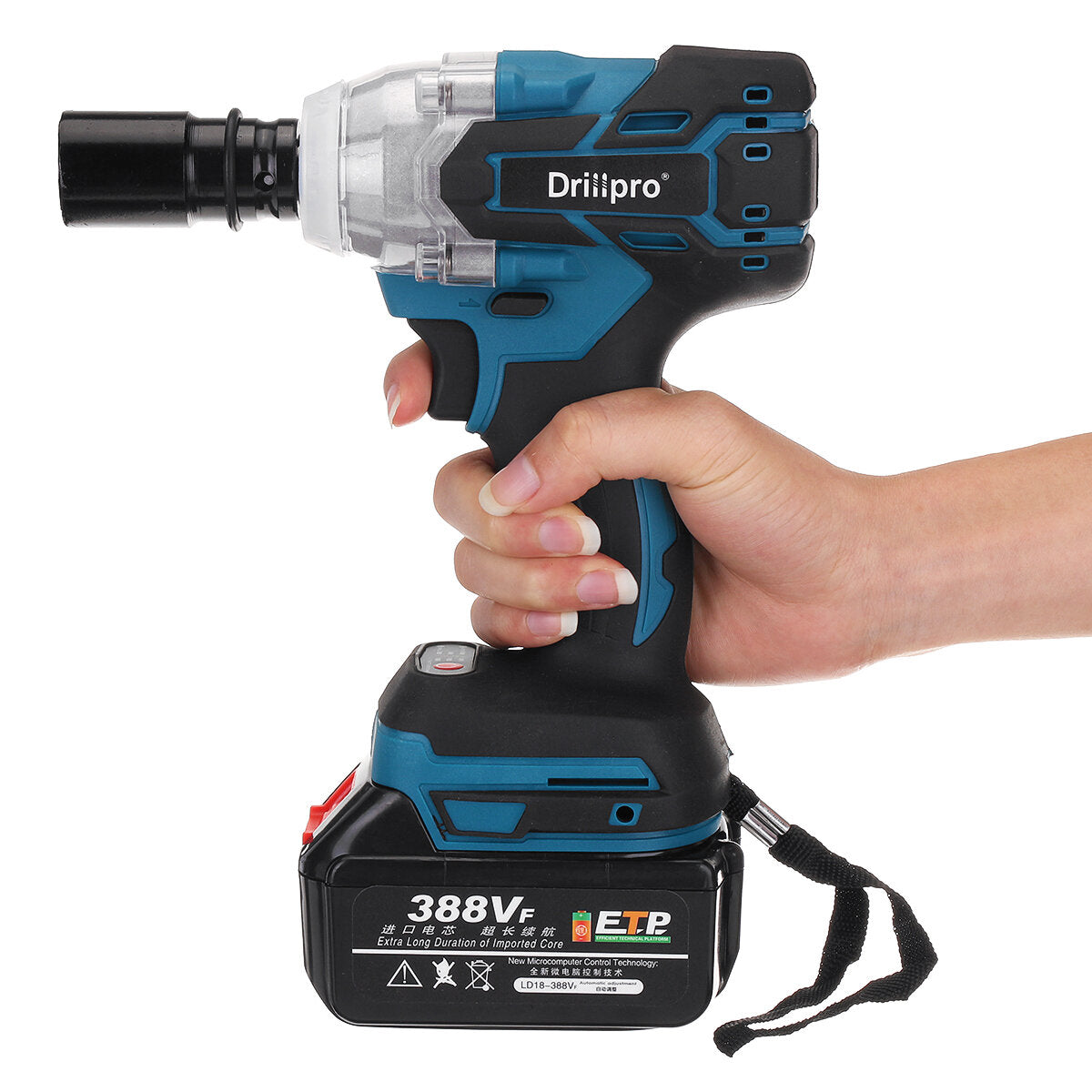 520N.m Electric Cordless Brushless Impact Wrench Riveter Drill Driver Kit
