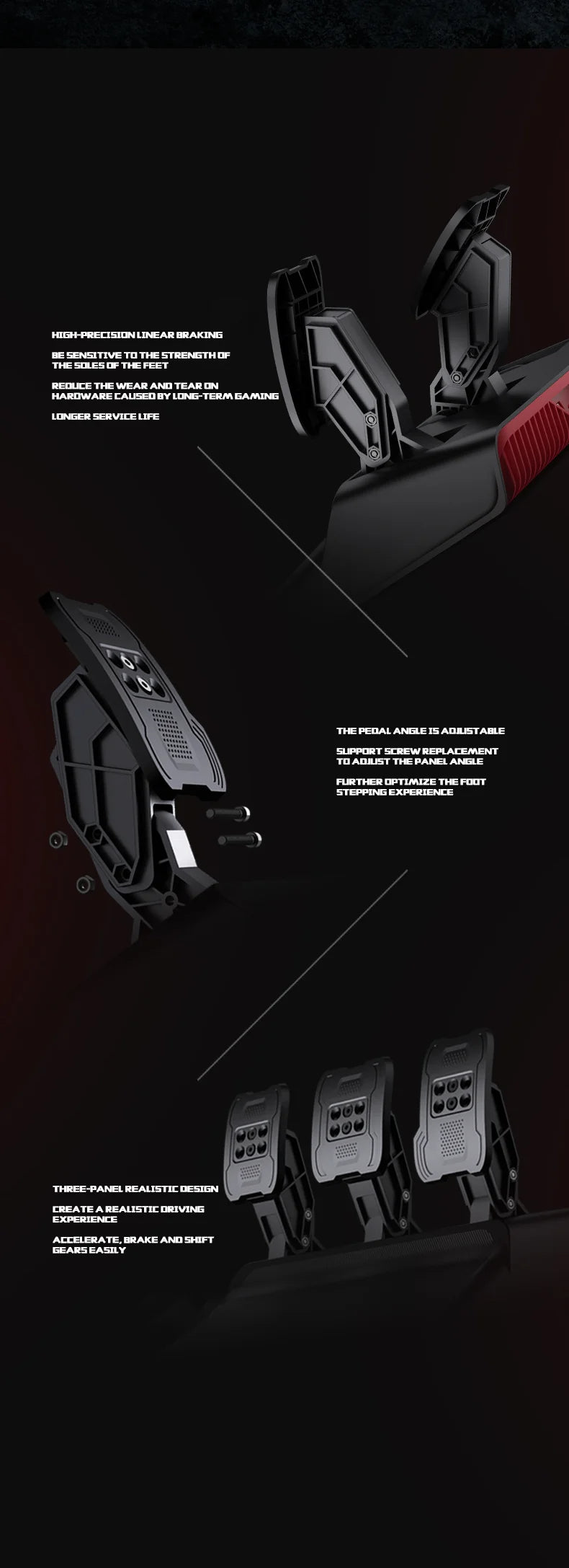 3.2Nm Direct Drive Racing Wheel Force Feedback Gaming Steering Wheel Hall Magnetic Pedals Gaming Controller Plug and Play for PC PS3/PS4 for Xbox One Switch
