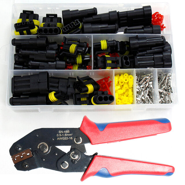 Car Electrical Wire Connector Plug Automotive Waterproof 1/2/3/4 Pin Motocycle Truck Harness Male Female Crimping Pliers