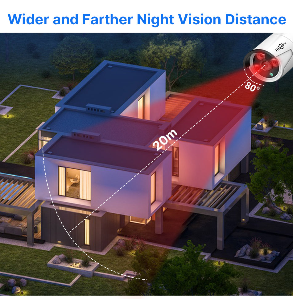 8CH PoE Security CCTV Camera System Set Colorful Night Vision 2-way Audio APP Remote Monitoring H.265 AI Face Detection IP66 Waterproof Outdoors IP Camera NVR Set