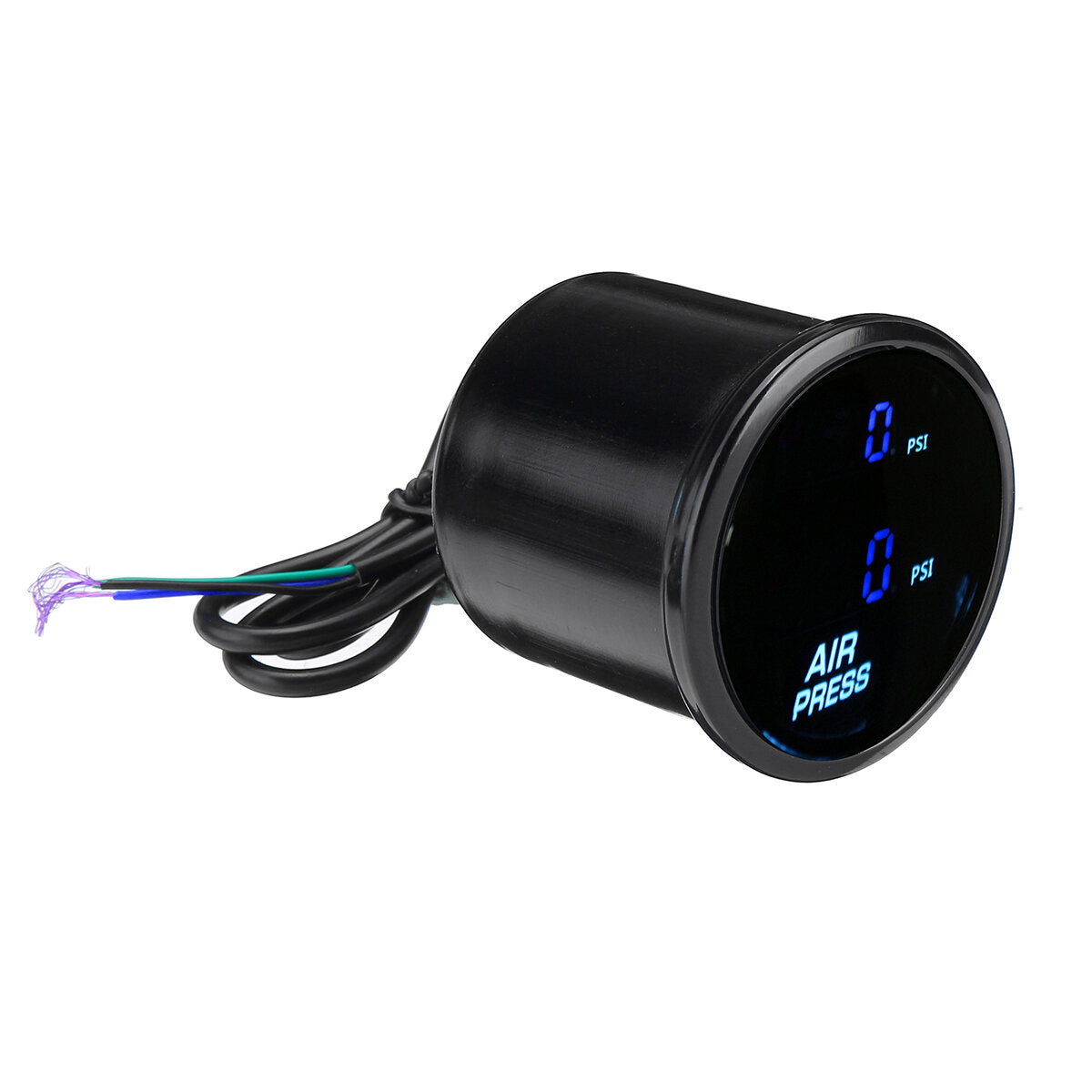 2" 52mm LED Dual Digital Air Pressure Gauge PSI Air Suspension Meter with Sensors