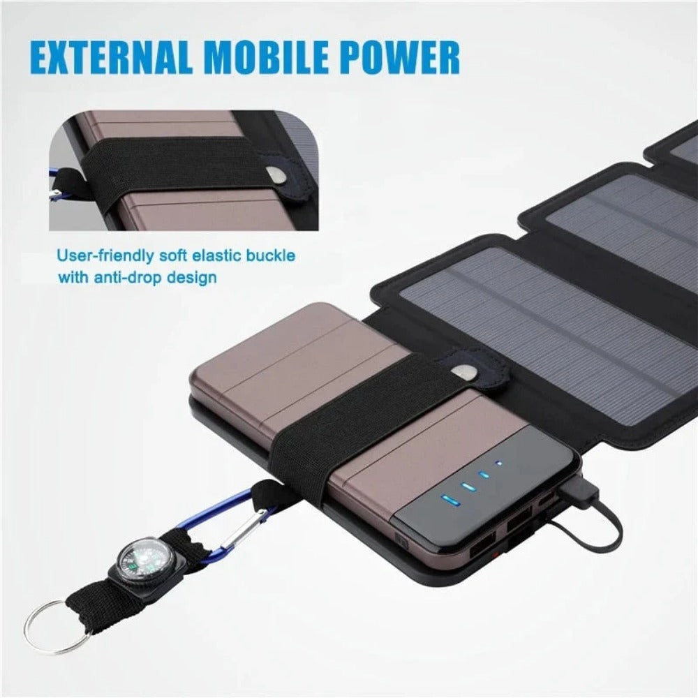 Folding Solar Charger 25W Panels Cells Sun Panel Battery USB Output Fast Charging Devices Portable for Mp4 Smartphones