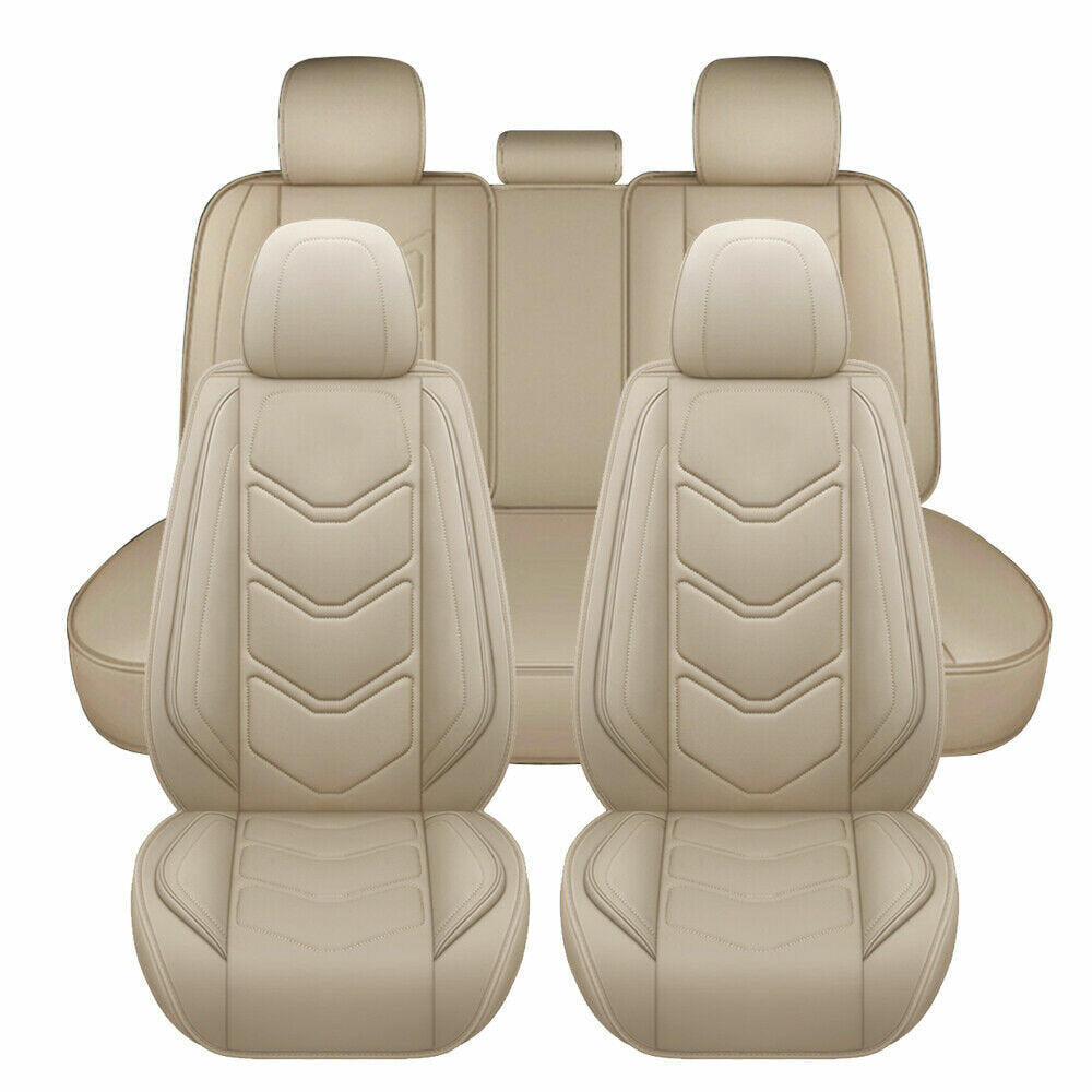 1/5 Pcs Seats Universal Car Seat Cover 3D Full Set PU Leather Front Rear Protector