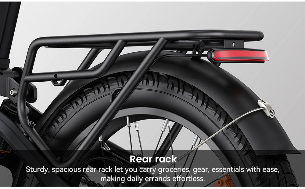 Electric Bicycle 13.5Ah 48V 250W Motor Recommended Top Speed 25KM/H 20 Inches Tire Electric Bike 135km Mileage Max Load 150Kg