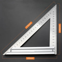 Greener 90 Degree Square Ruler Triangle Ruler Stainless Steel Multi-Function Triangle Board Woodworking Protractor Measuring Instrument
