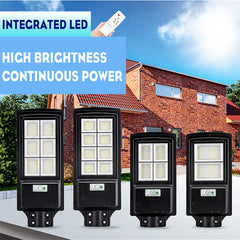 140/160/324/392LED 100/200/300/400W LED Solar Panel Street Light PIR Motion Sensor Wall Lamp + Remote Home