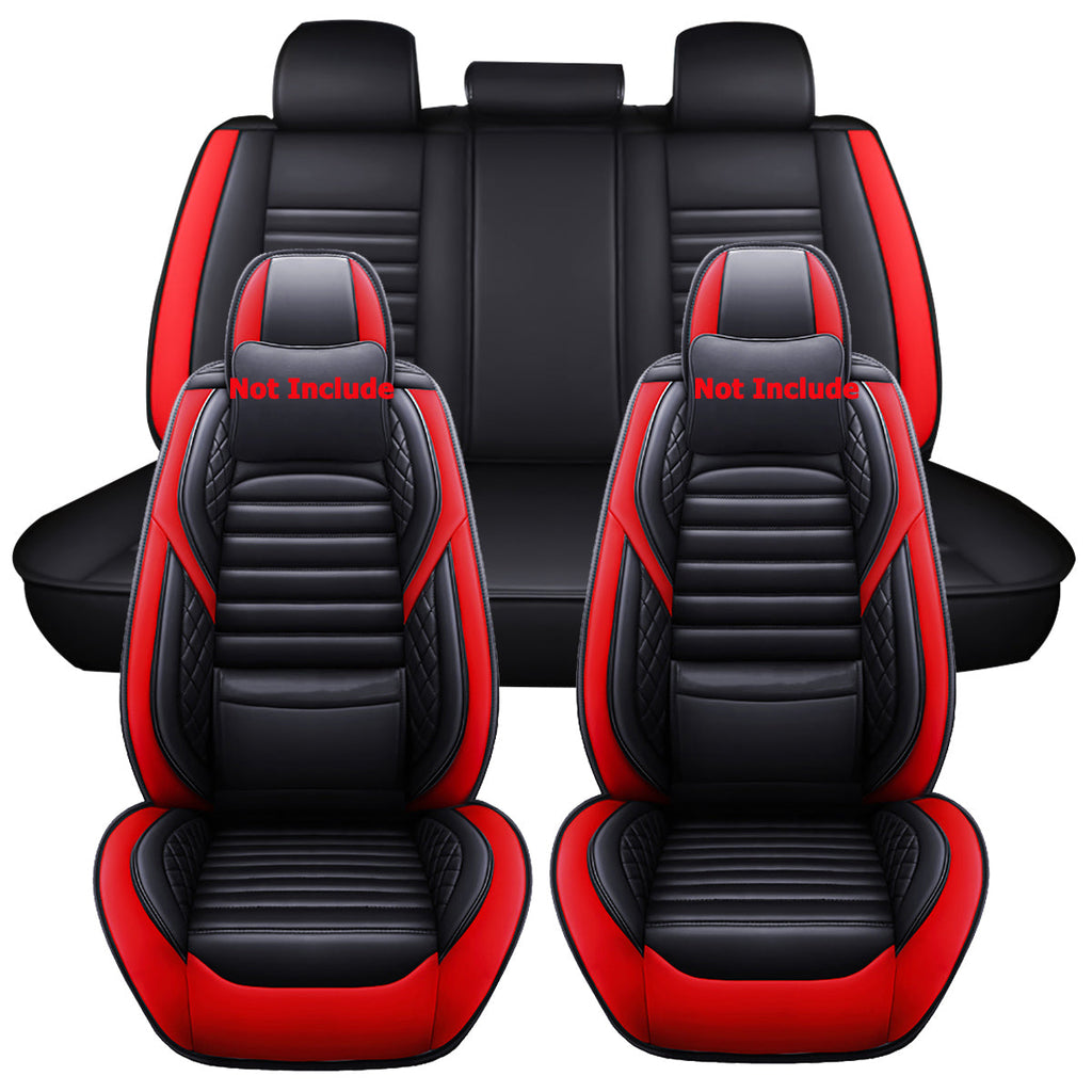 5D Universal 5 Seats Car Full Seat Covers PU Leather Seat Cushion Non-slip Protector Mat