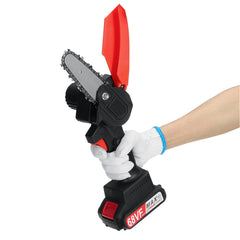 4 Inch Mini Cordless Electric Chain Saw One-Hand Saw Woodworking Wood Cutter