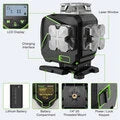 4D 16 Line Laser Level Self-Leveling LCD Screen Bluetooth Connectivity Rechargeable Battery IP54 Waterproof Type-C Charging