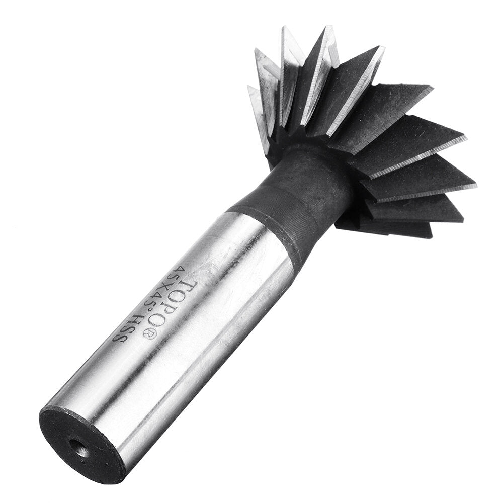 55 Degree 40-60mm HSS Straight Shank Dovetail Groove Slot Milling Cutter End Mill CNC Bit