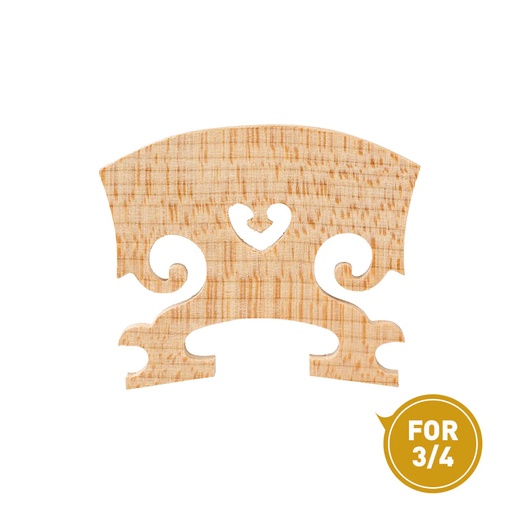 1PC Natural Dry Maple Wood Acoustic Violin Bridge Violin Parts W/ Different Size 4/4 3/4 1/2 1/4 1/8