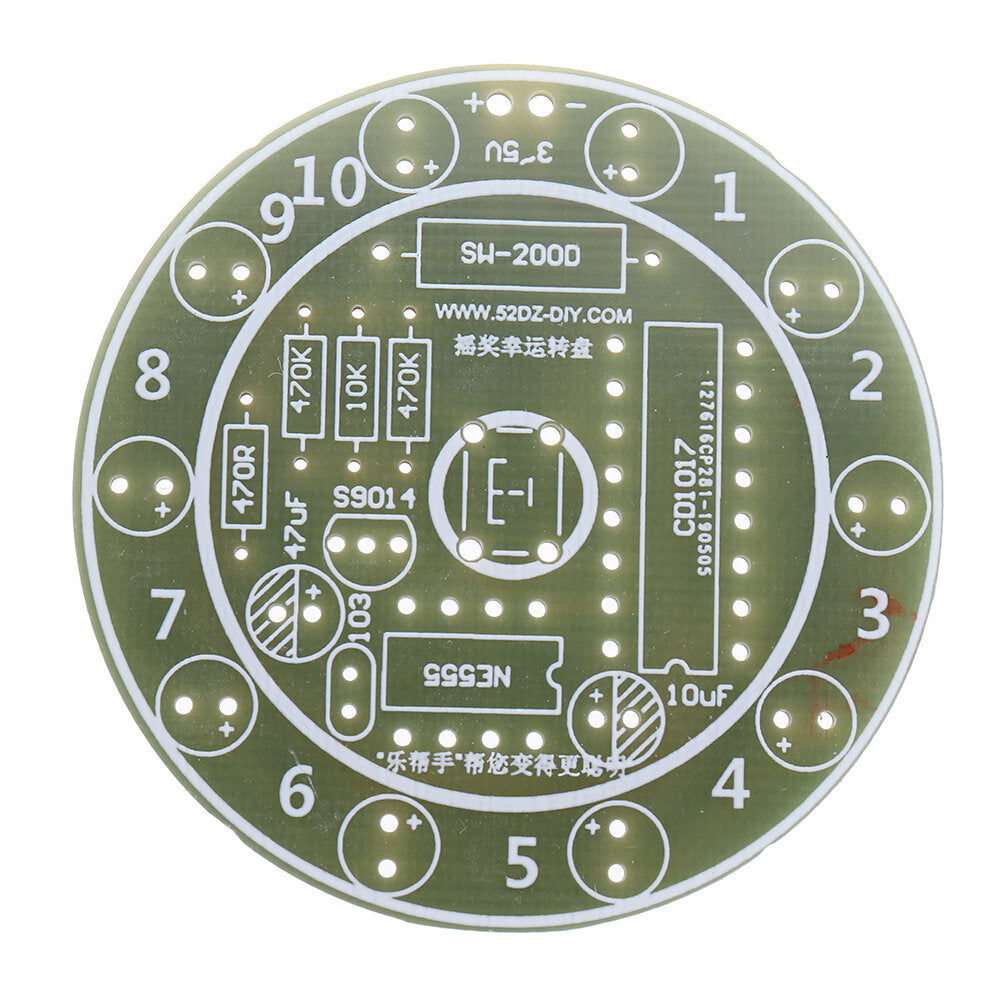 5Pcs Lucky Turntable Electronic DIY Kit Soldering Practice Circuit Board Experiment Training Parts