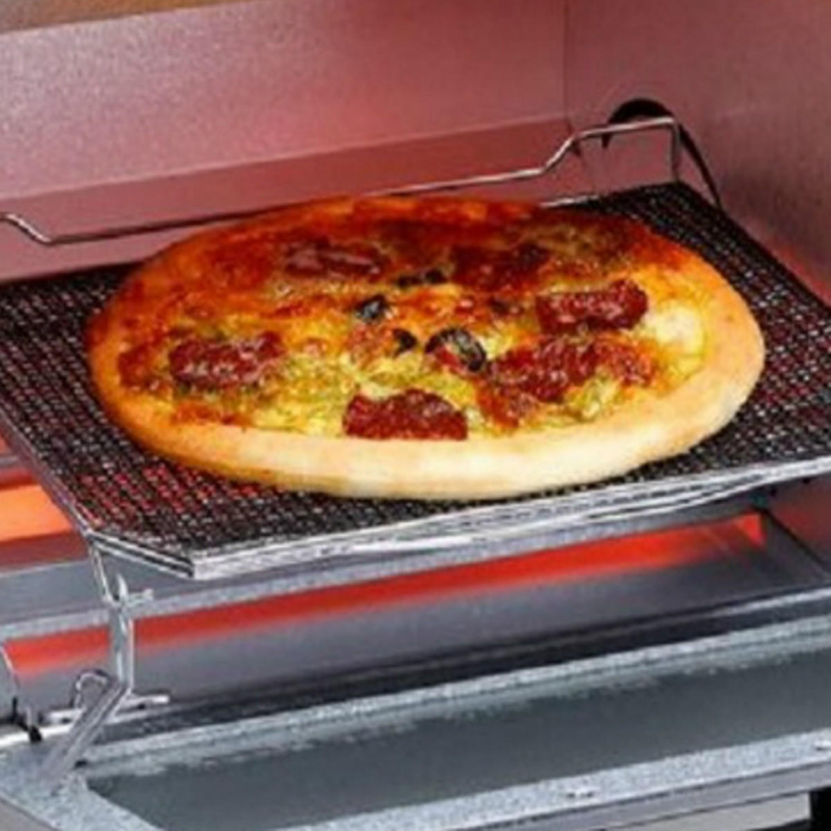 Non Stick Oven Baking Mesh Sheet Tray Crispy Chips Pizza BBQ Grill Pan
