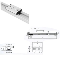 500mm Length SGR15 Linear Rail Guide with SGB15 4 Wheel Linear Rail Block CNC Tool