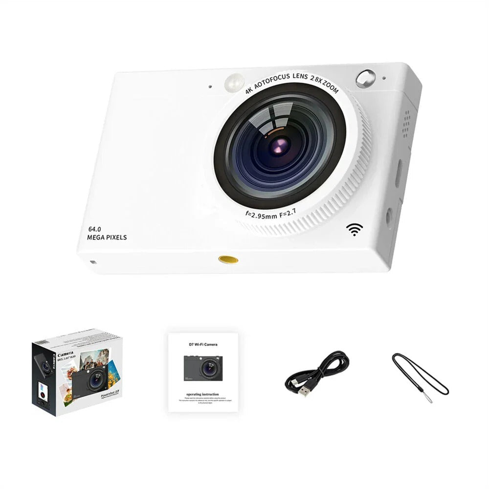 4K Digital Camera 2.83 Inch IPS Display Screen 28X Optical Zoom Portable Vlogging Camera for Beginner Photography HD Video Recording