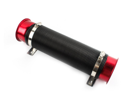 76mm 1M Car Air Intake Cold Pipe Flexible Duct Feed Hose Induction Kit Filter UK