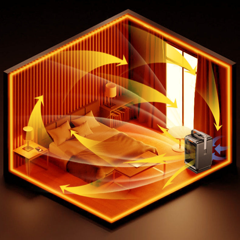 1000W Portable Electric Heater with Fast Heating & Cooling for Bedroom/Office