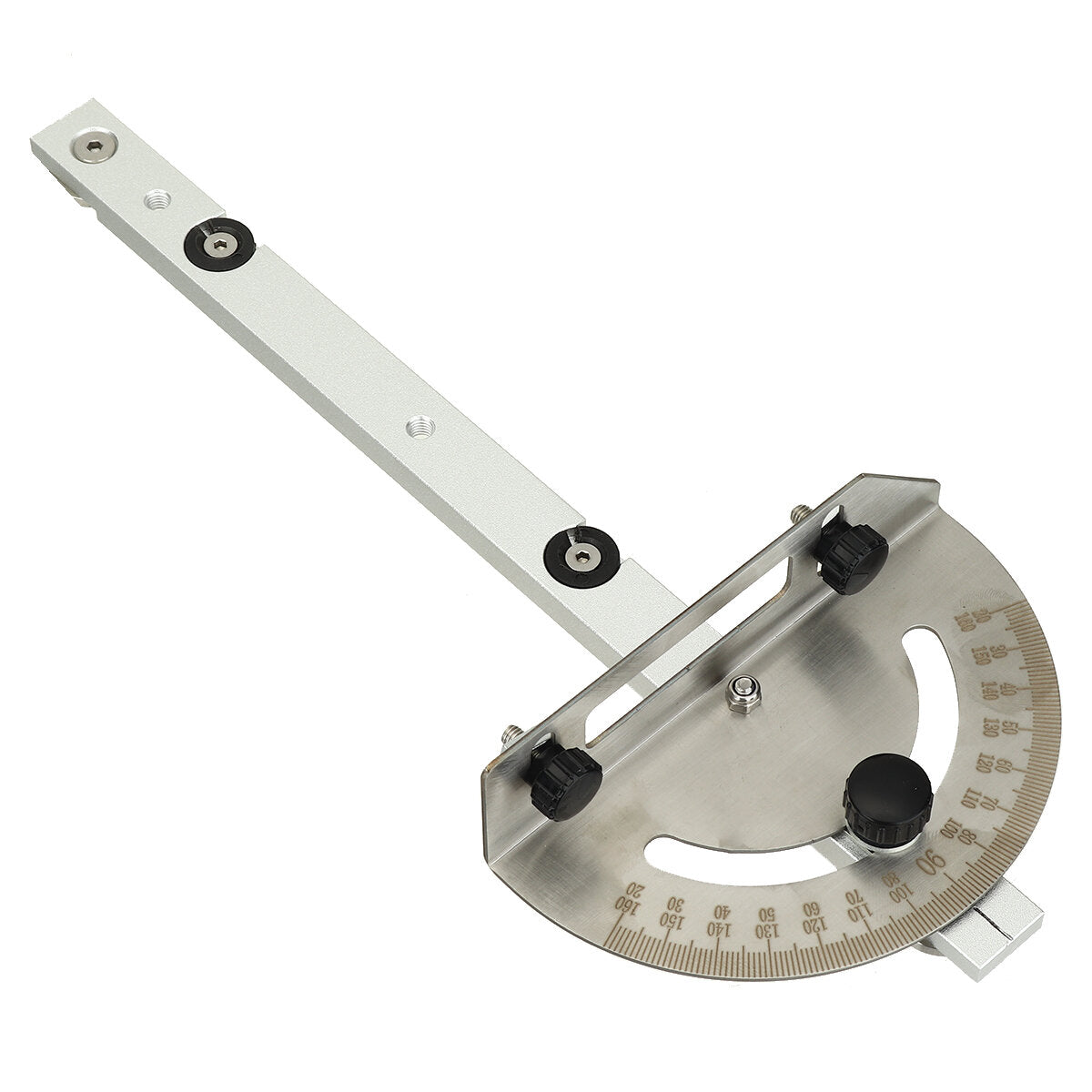 Aluminum Alloy & Stainless Steel Miter Gauge, 300mm, High Efficiency for Straight & Oblique Cutting, Precise Scale Angle