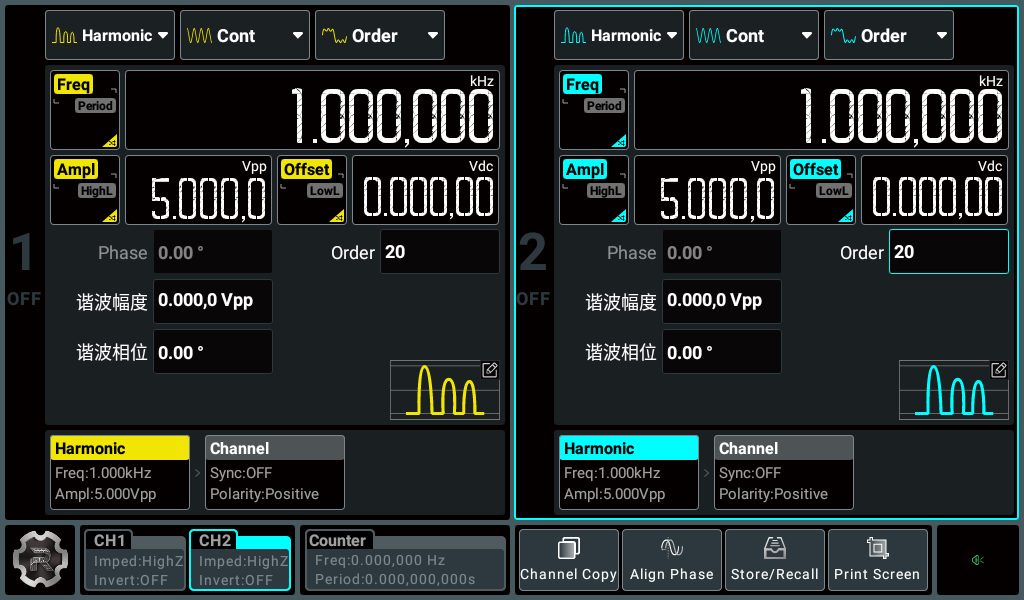 200MHz Arbitrary Waveform Function Generator, 1.25GSa/s, 16-Bit Resolution, Low Jitter & 7-Inch Touchscreen