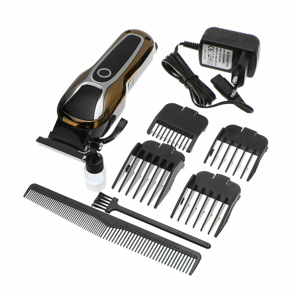LCD Display Electric Hair Clipper High Power Detachable Head Cutting Comb