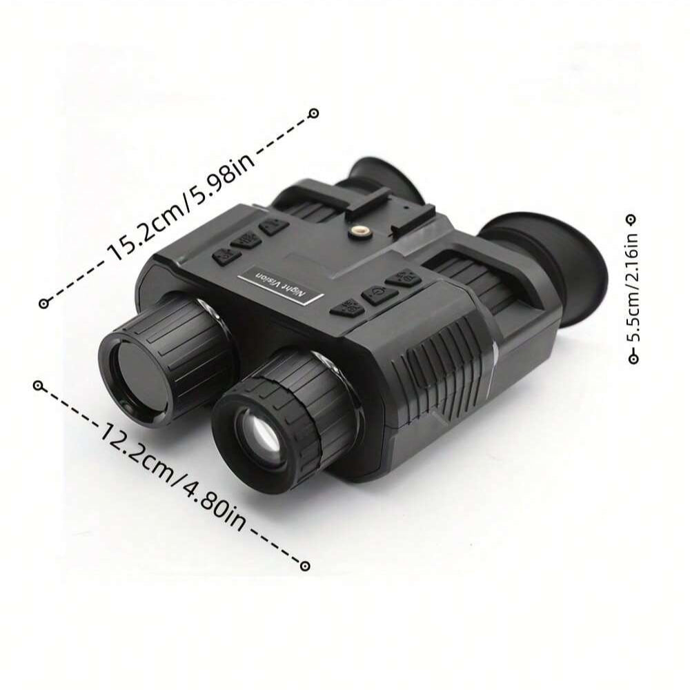 Dual-Screen Binoculars with 3D Display, 7x Magnification, Rechargeable Battery, Night Vision, and Photo/Video Capability