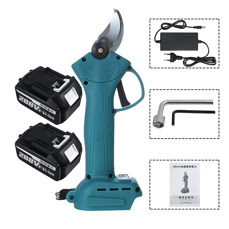 21V Cordless Electric Pruning Shears Secateurs Branch Cutter Scissor