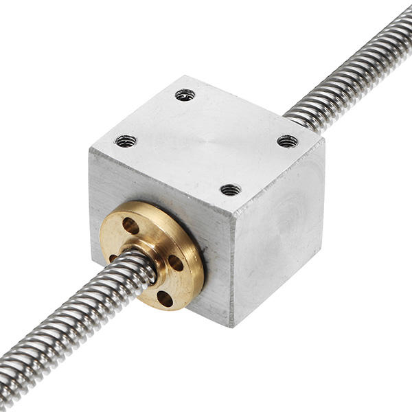 400mm Lead Screw Set with Nut Housing Bracket Mounted Ball Bearing and Shaft Coupling